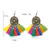 Fabric Tassel Large Version Sunflower Earrings Earrings 8 Fabric Tassel Large Version Sunflower Earrings Earrings 8