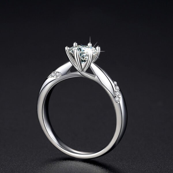 Sterling silver gold-plated moissanite ring Rings 5