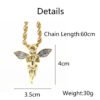 Angel gold powder wings necklace tide brand hip hop jewelry Necklaces 12
