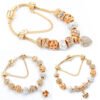 Gold Snake Chain Crystal Heart Bracelet Bracelets 9