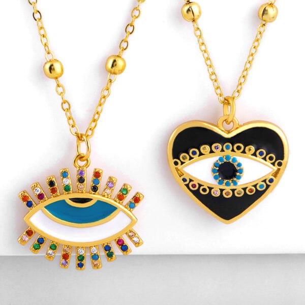 Simple female wild devil’s eye pendant necklace jewelry Necklaces 5