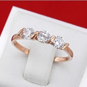 Korean foreign trade explosion jewelry high quality zircon micro plated genuine gold engagement ring to the wholesale ring Rings