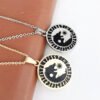 Wolf Head Sun Moon Necklace Titanium Steel Viking  Pendant Necklaces 9