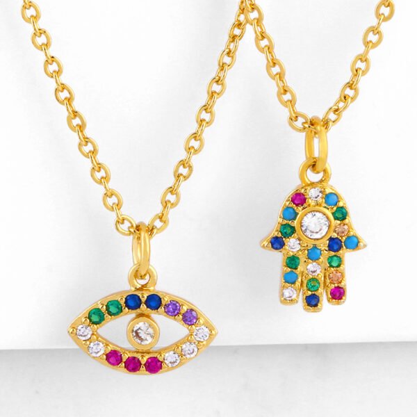 Simple female wild devil’s eye pendant necklace jewelry Necklaces 6