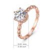 925 Silver Diamond Ring Rose Gold BestSelling 13