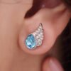 Crystal Angel Wings Super Flashing Gemstone Earrings Earrings 16 Crystal Angel Wings Super Flashing Gemstone Earrings Earrings 16