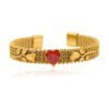 Woven Mesh Stainless Steel 18K Gold Plated Bracelet Bracelets 17