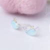 S925 sterling silver spray whale earrings Earrings 11