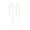 Gold Bronze Heart Long Tassel Drop Earrings Earrings 14