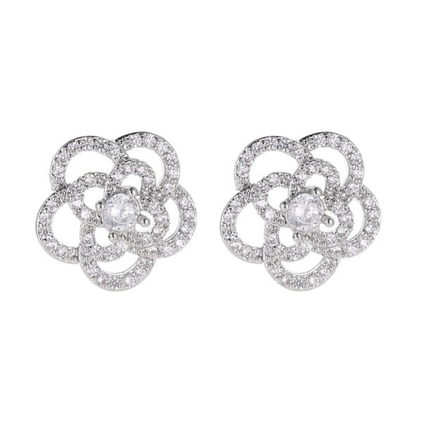 Fashion temperament zircon flower earrings Earrings 10