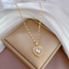 Affordable Luxury Style Elegant Heart Full Diamond Real Gold Plated Necklace Necklaces 13 Affordable Luxury Style Elegant Heart Full Diamond Real Gold Plated Necklace Necklaces 13
