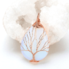 Natural Quartz Opal Stone Pendants Handmade Rose Gold Color Handmade Tree of Life Wrapped Drop Shaped Crystal Pendant Necklace Necklaces 17
