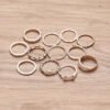 Gold Fashion 12 Piece Ring Set Rings 8