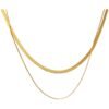 Double-layer And Three-layer Cold Wind Wide, Flat And Thin Folded Snake Bone Necklace Does Not Fade Necklaces 18