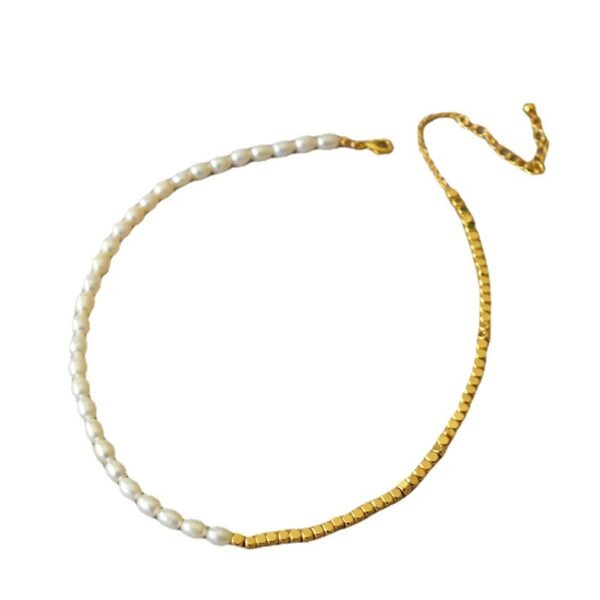 Women’s Glittering Gold Beaded Necklace Rings 7