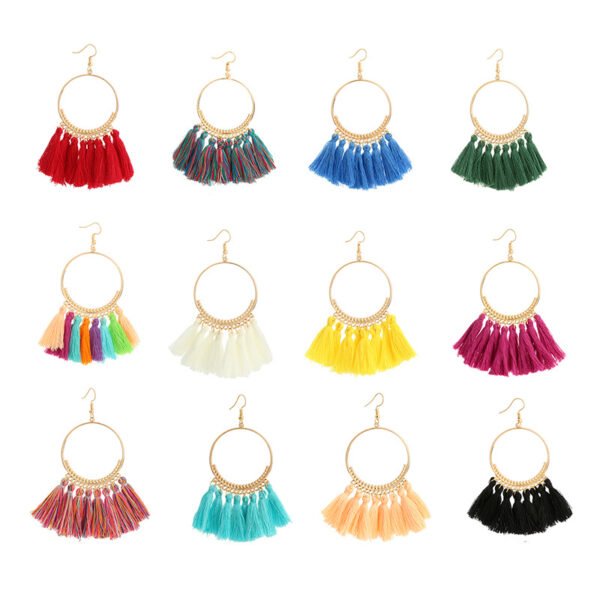 Big Round Drop Dangle Earrings Earrings 5