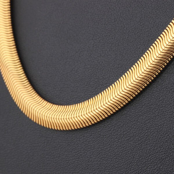 18K Gold Snake Bone Copper Chain Necklaces 7