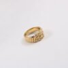 Gold Nugget Ring Titanium Steel Plated 18k Gold Rings 9