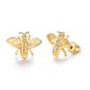 3 Styles Korean Inlaid Crystal Rhinestone Bee Earings For Women Sweet Beauty Simple Atmosphere Stud Earrings D333 Earrings 12