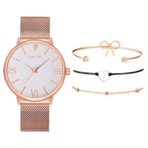 GAIETY Fashion Brand 4pcs/Set Dress Women Rose Gold Watches Luxury Ladies Wrist Watch Female Quartz Clock Bracelet reloj mujer watches