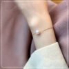 Single 18K Gold Japanese Akoya sea pearl bracelet adjusts natural rose white color gold flawless bulb Bracelets 7