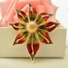 High-end colorful glazed flower brooch Accessories 7