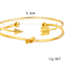 Modyle   Gold Color Crystal Wedding Bracelets Set CZ Stone Heart Bracelets Bangles For Woman Bracelets 17