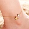 Gold Butterfly Anklet Single Chain Anklets 8