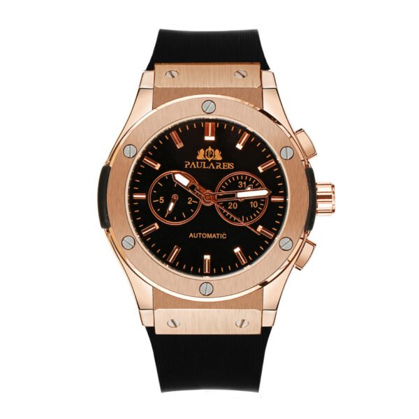 Multifunctional luminous rose gold tape men’s watch watches 6