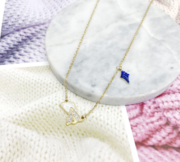Paper airplane cloud titanium steel necklace Necklaces 4