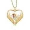 Charm We’re Never Far Apart Heart Wings Pendant Gold Color Plated Red Enamel Birds Sparrow Pendant Necklace Women Jewelry Kolye Necklaces 7 Charm We’re Never Far Apart Heart Wings Pendant Gold Color Plated Red Enamel Birds Sparrow Pendant Necklace Women Jewelry Kolye Necklaces 7