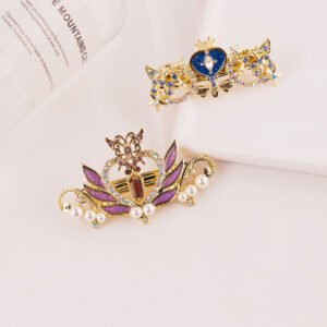 Fairy Tale Crown Hair Accessories Love Crown Wings Pearl Top Clip Other