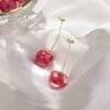 New Net Red Temperament French Dried Cherry Long Sweet And Fashionable Cherry Earrings Earrings 9 New Net Red Temperament French Dried Cherry Long Sweet And Fashionable Cherry Earrings Earrings 9