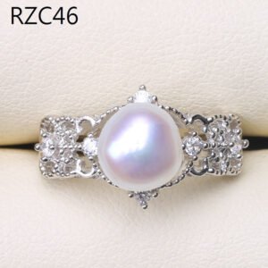 Platinum Moon Design Natural Baroque Pearl Ring Rings Platinum Moon Design Natural Baroque Pearl Ring Rings