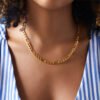 Stainless Steel Gold Plated Collarbone Necklace Necklaces 8