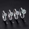 Sterling silver gold-plated moissanite ring Rings 11