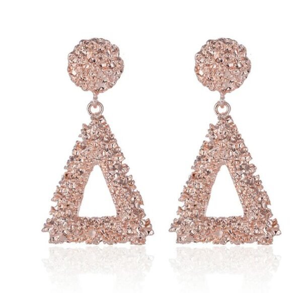 Big Vintage Earrings for Women Gold Silver Black Geometric Statement Earring 2021 Metal Earing Hanging Fashion Jewelry Earrings 10