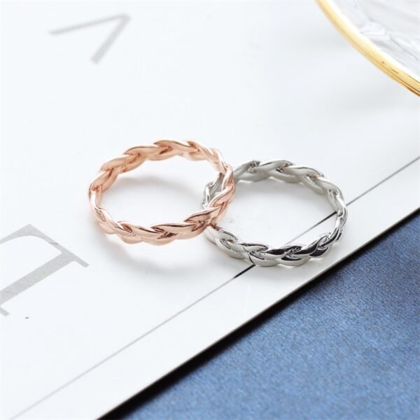 Fashion Simple Retro Winding Twist Ring Women Rings 8