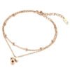 Lokaer New Delicate Bowknot Anklets Classic Rose Gold Color Stainless Steel Double Layer Women Ankle Jewelry Bracelets A19035 Bracelets 8 Lokaer New Delicate Bowknot Anklets Classic Rose Gold Color Stainless Steel Double Layer Women Ankle Jewelry Bracelets A19035 Bracelets 8