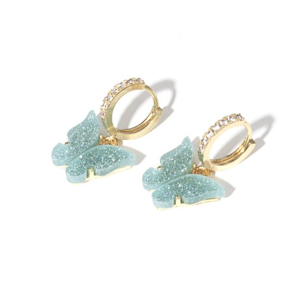 Light luxury style zircon earrings glitter butterfly earrings Earrings 3