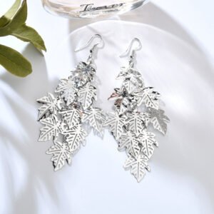 Hollow multi-layer maple leaf earrings Earrings