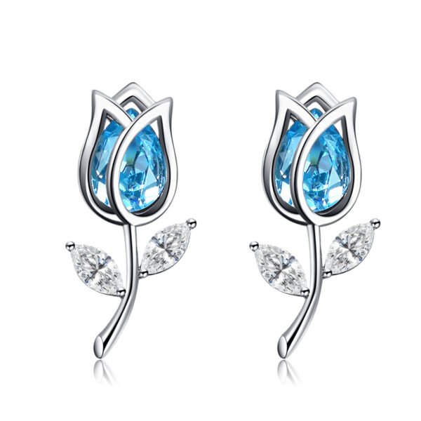 Ear Pin Rose Flower Earrings Earrings 5