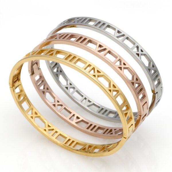 Roman numerals rose gold bracelet Bracelets 3