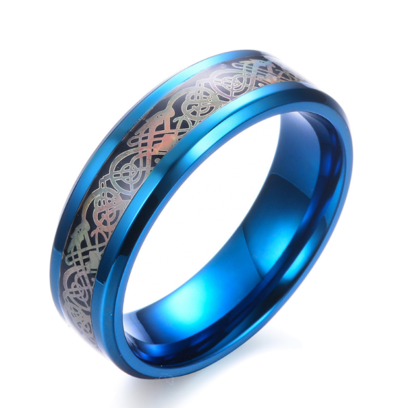 Titanium Steel Dragon Ring Rings 8