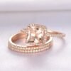 Ladies Ring Set Exquisite Luxury Square Diamond Rings 12