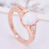 Natural Semi-Precious Moonstone Ring Simple Rings 18