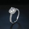 Zircon micro-plated white gold ring Rings 17