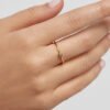 Zircon 14 gold personalized ring Rings 6