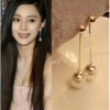Gold-plated long pearl earrings earrings Earrings 11 Gold-plated long pearl earrings earrings Earrings 11