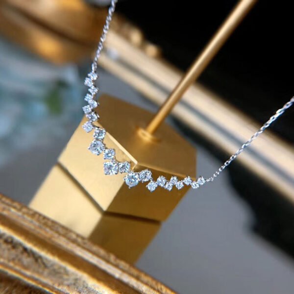 18K Gold Diamond Smile 1 Carat Diamond Necklace Necklaces 4